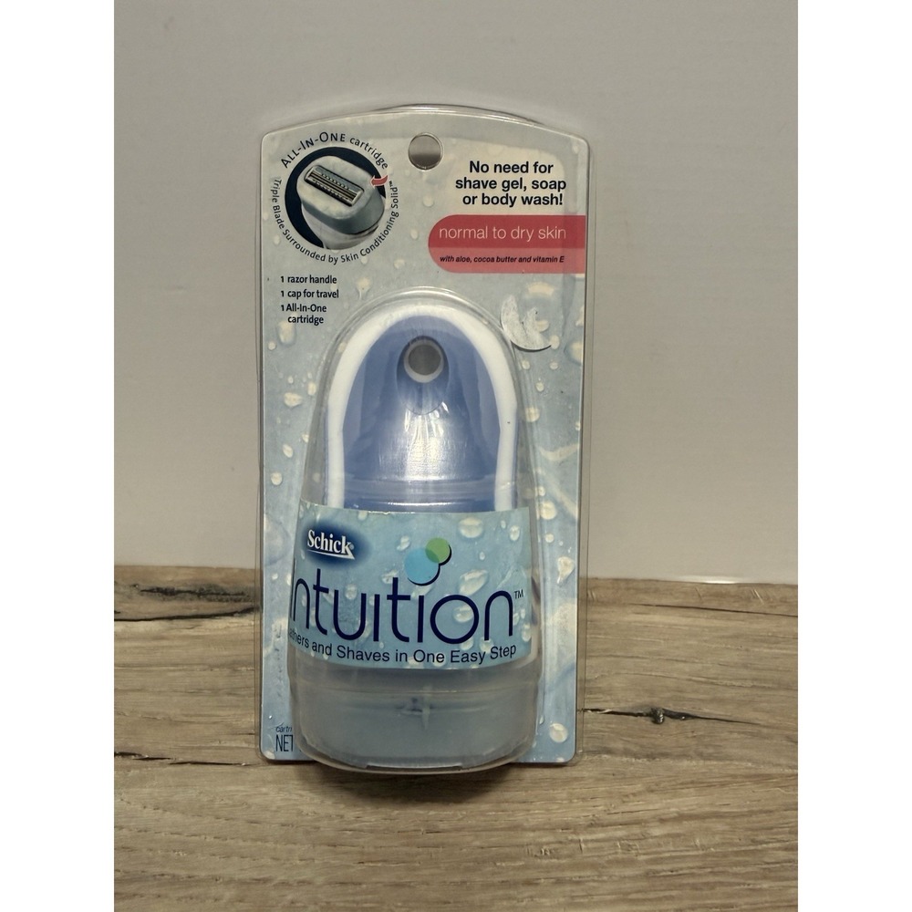 Schick Intuition Normal to Dry Skin Razor NOS 2003 Original Smaller Handle NIP